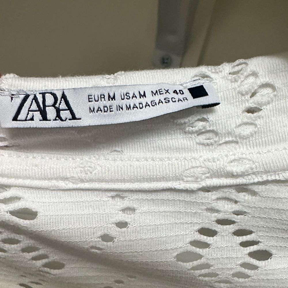 Zara White Textured Men's Casual Shirt - Picture 2 of 3